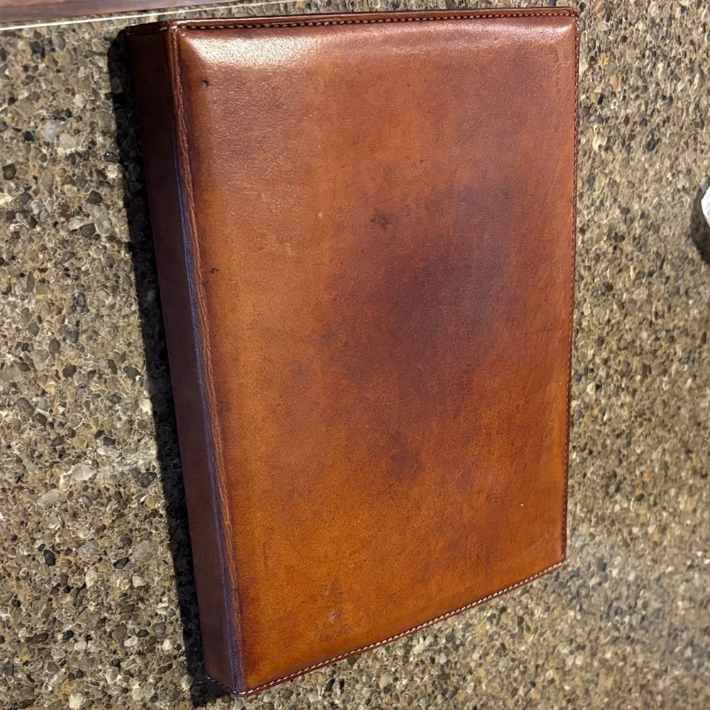 Restoration Hardware Leather Tablet Case with Black Keyboard